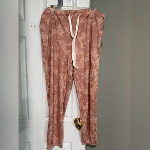 Soma Pink and Cream Jogger Pants